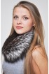 Silver fox fur headband - Fur collar